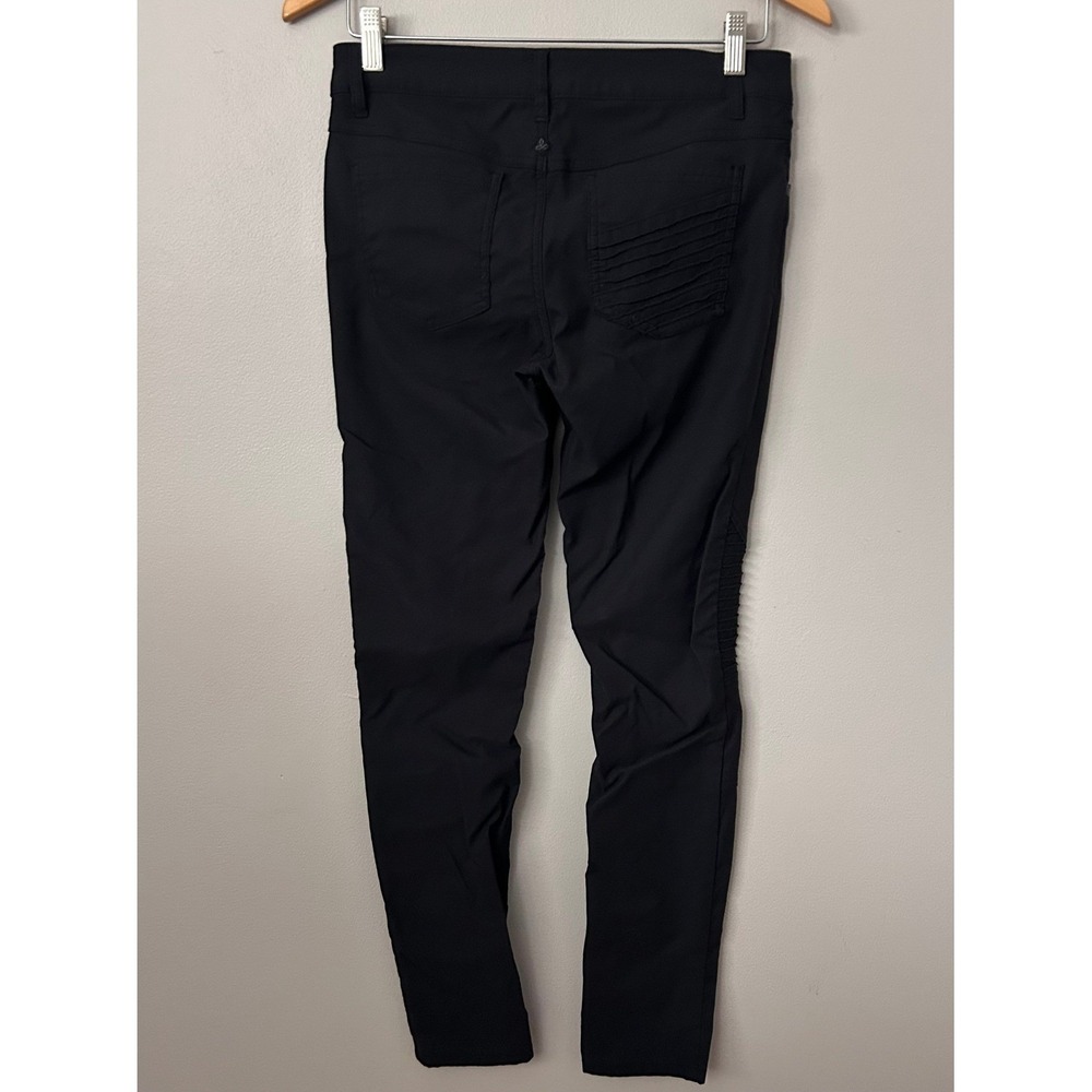 Prana Moto Pants Womens 8 Black Brenna Skinny Lightweight Hiking Outdoor Utility - Picture 2 of 9